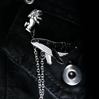 Image 2 of Houston We Have A Whale Soft Enamel Pin