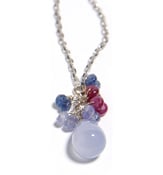 Image of Chalcedony and Ruby Necklace