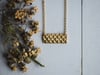 18K Gold Scales Texture Horizontal Bar Necklace