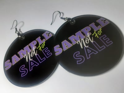 Image of Sample Not for Sale, Unique, Handmade, Custom Hoop earrings
