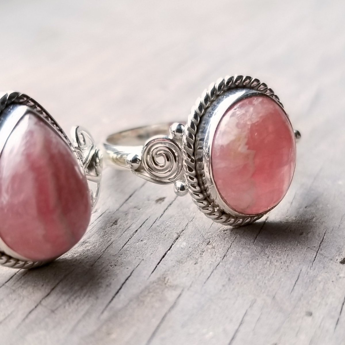 Image of Unconditionally - Rhodocrosite Ring in Sterling Silver