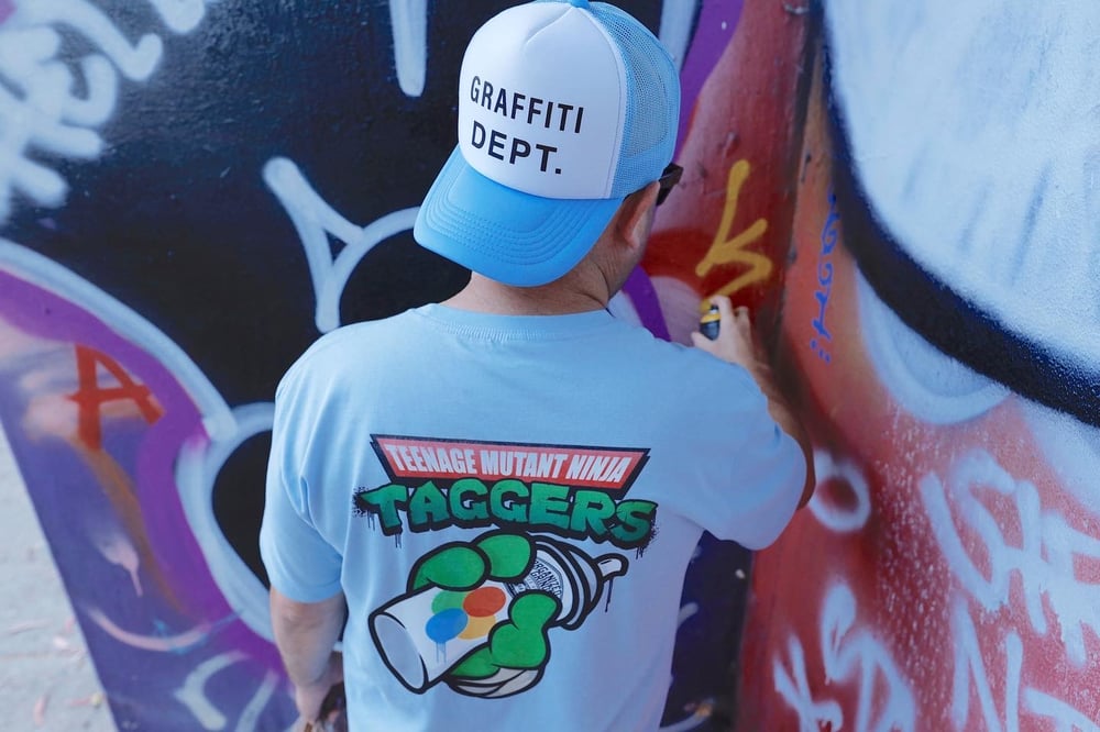 Image of TMNT/UZI T-Shirt & Graffiti Dept Hat 