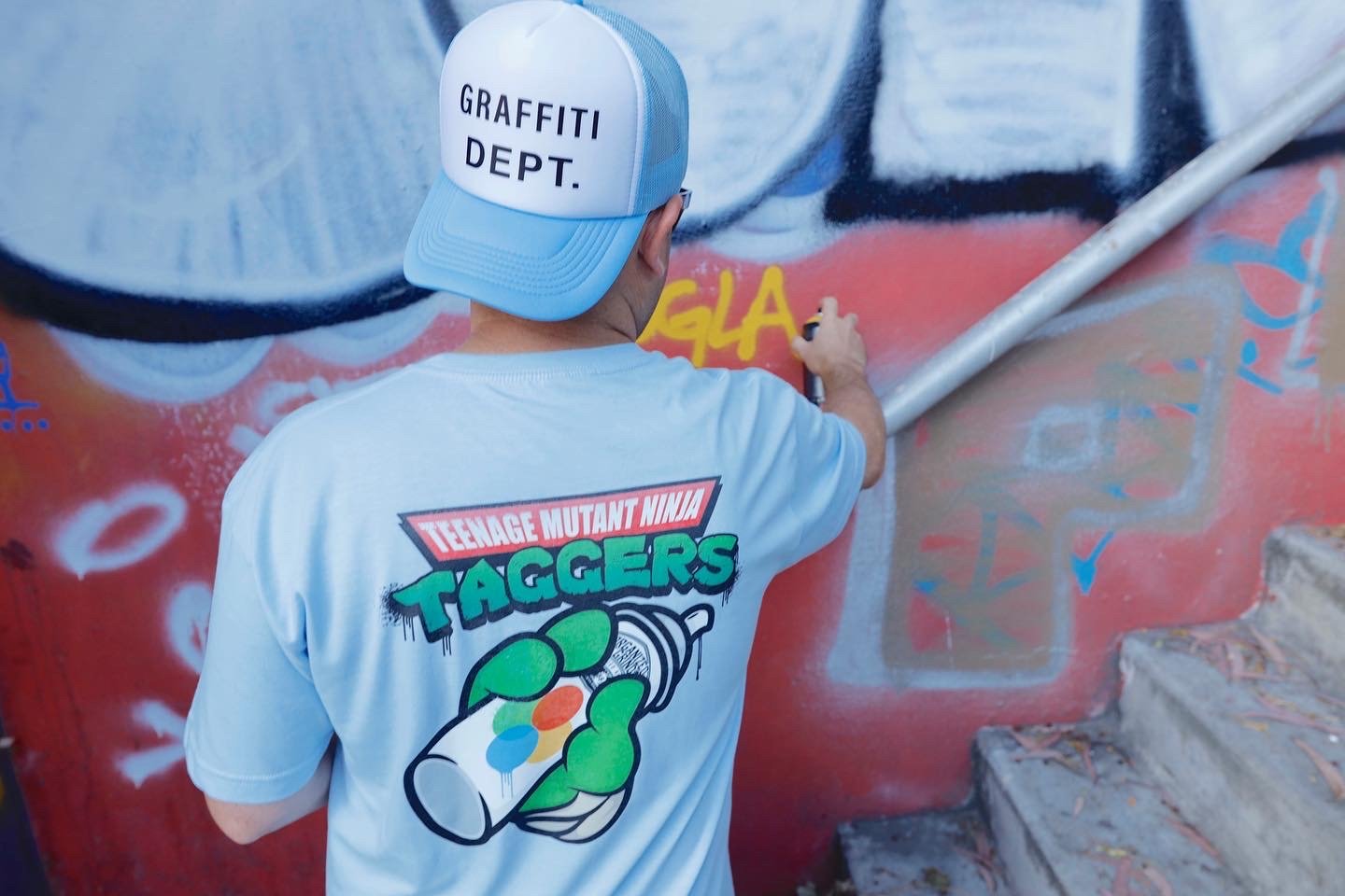 Image of TMNT/UZI T-Shirt & Graffiti Dept Hat 