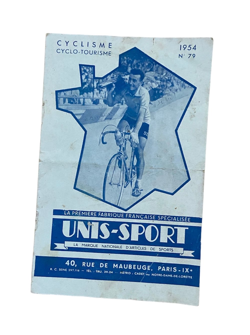 1954 Unis-Sport mail order catalogue dedicated to the sale of cycling articles