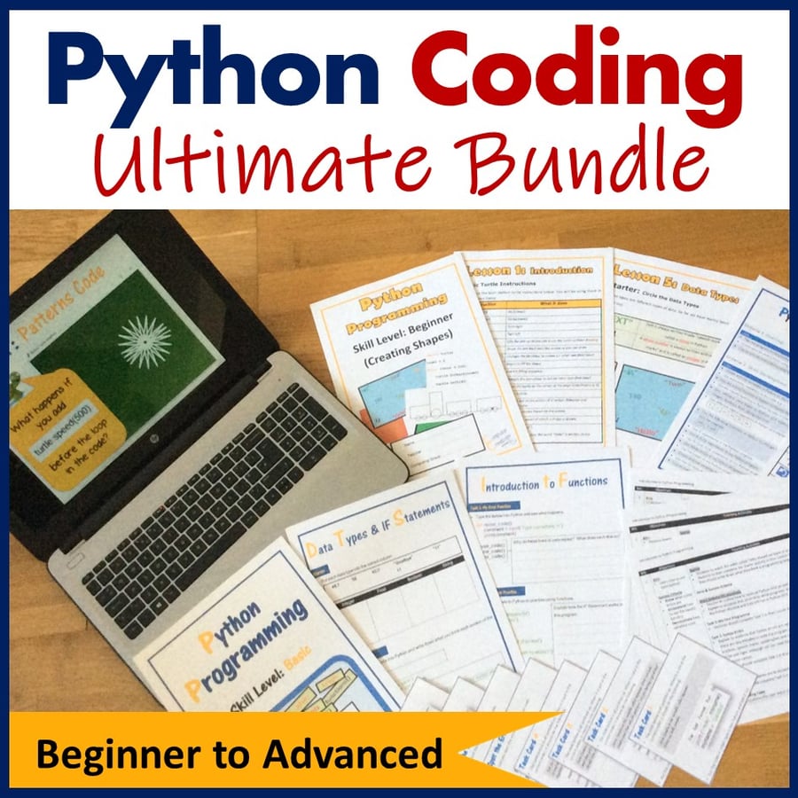 Image of Python Programming Coding - The Ultimate Lesson Plans Bundle