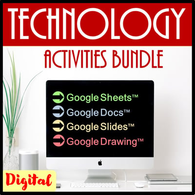 Image of Technology Lessons Activities & Skills Building Bundle for Google Drive™