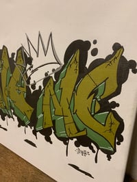 Image 3 of “King Me” Graffiti Canvas Art