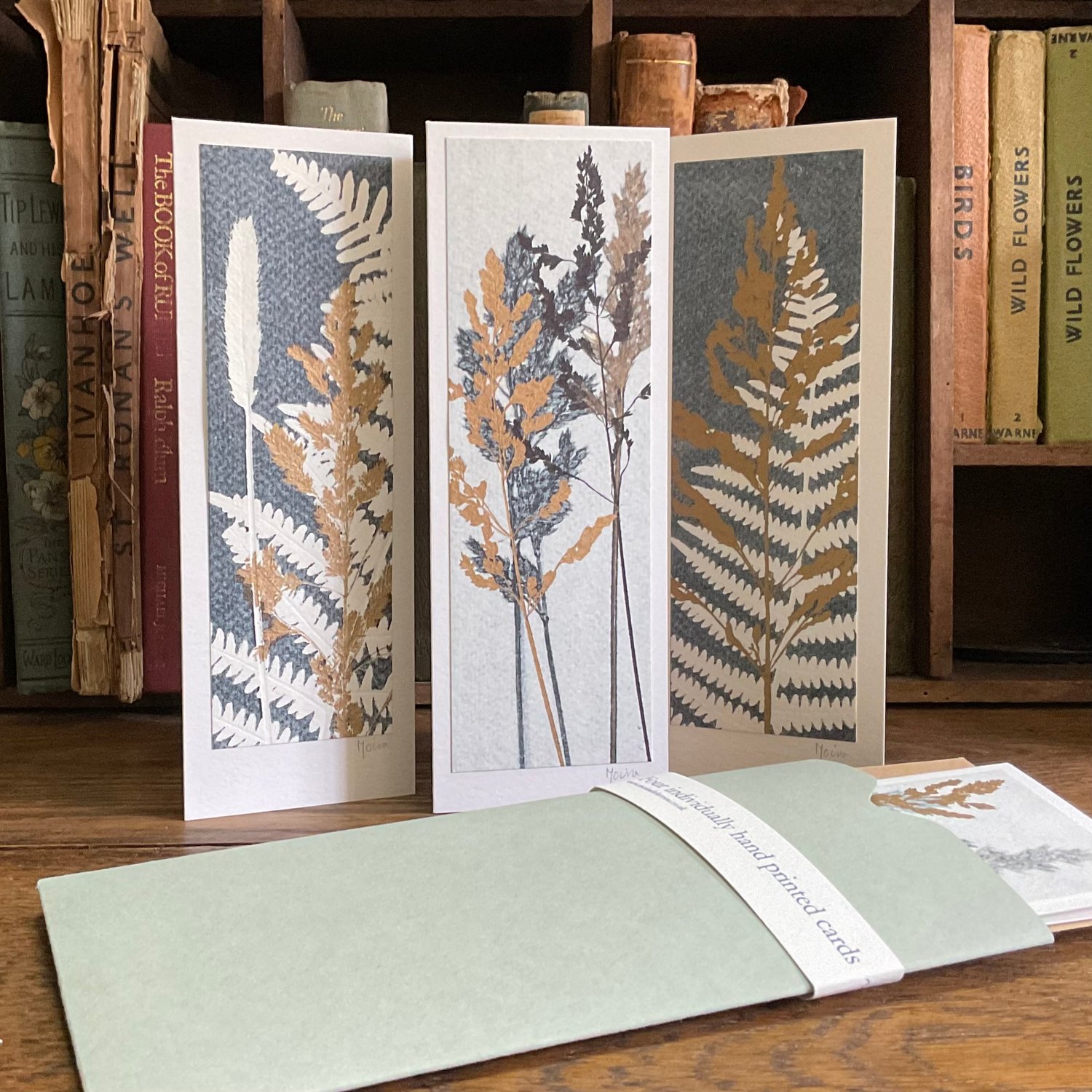 Image of Gift set of four hand printed cards