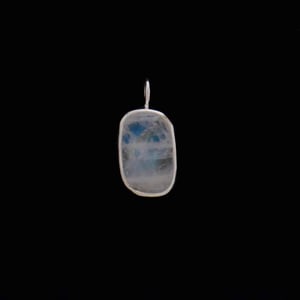 Image of Rainbow Moonstone mixed cut silver necklace no.2