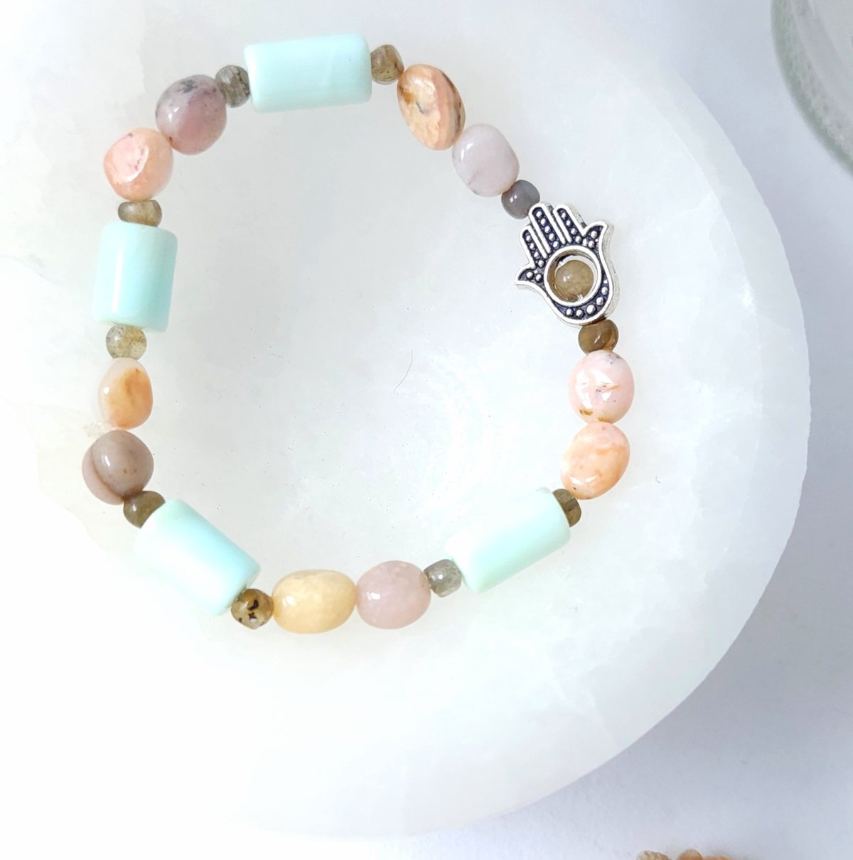 Image of Soothing, Harmony, Healing, & Protection Gemstone Bracelet 