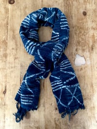 Image 1 of 60s AFRICAN HAND-LOOMED AND HAND-DYED INDIGO STOLE