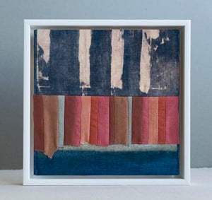 Image of Madder stripes I - original framed fabric wall work
