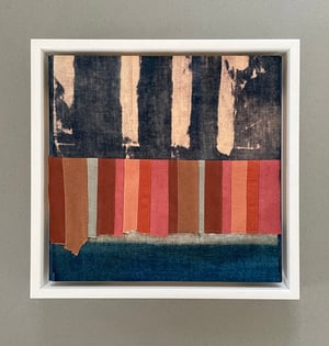 Image of Madder stripes I - original framed fabric wall work