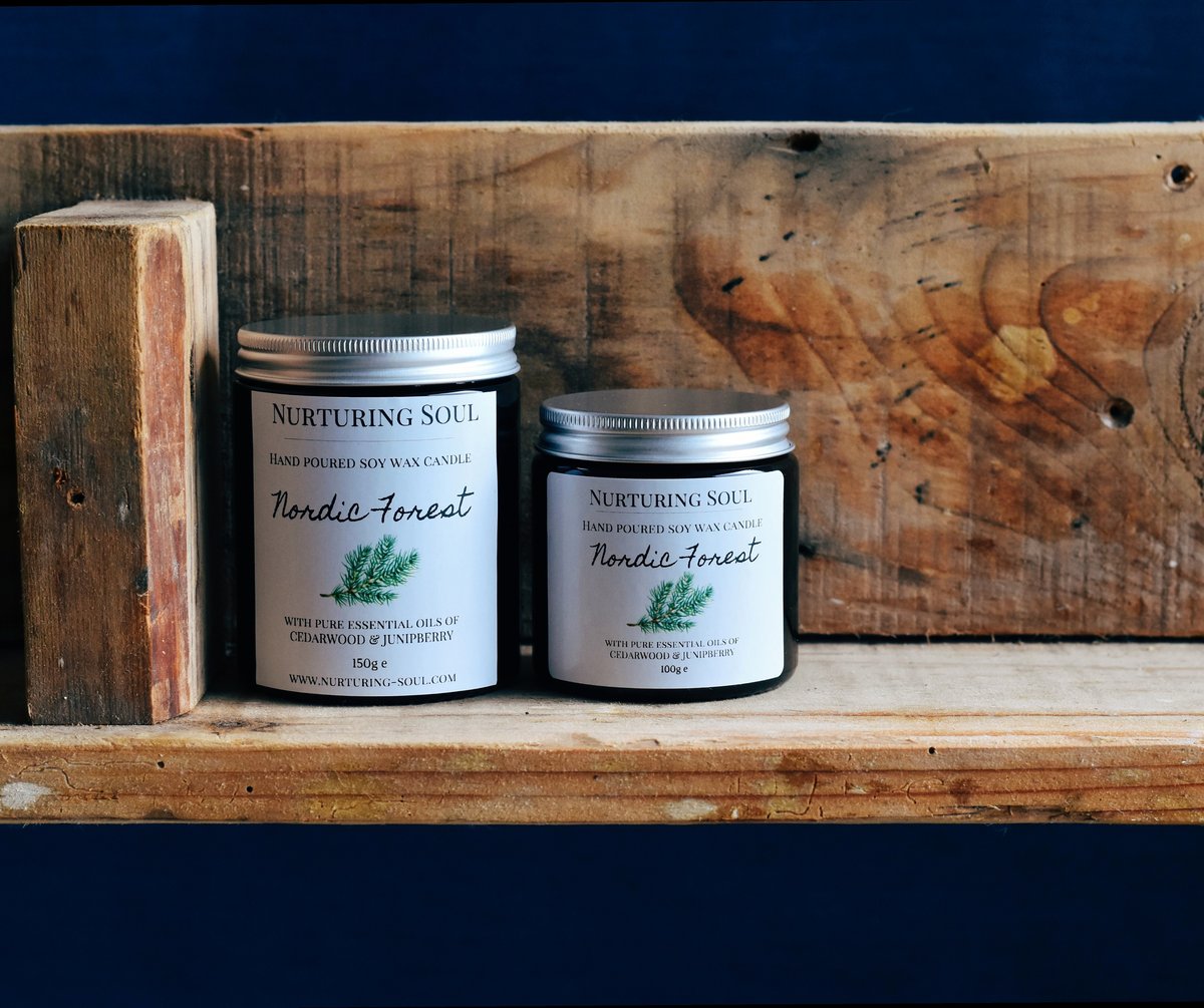 Image of Nordic forest soy wax candle with pure essential oils