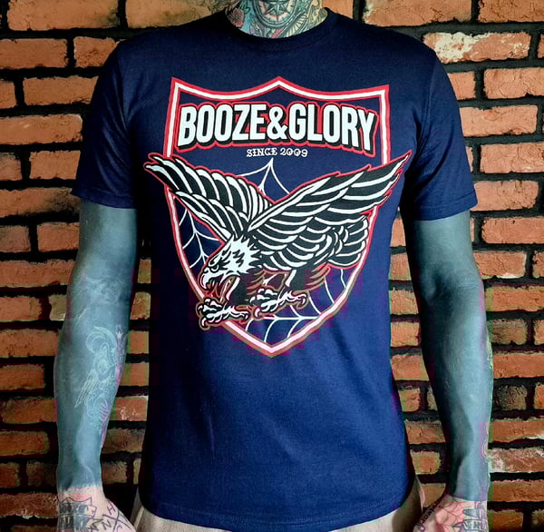 Image of Booze & Glory Eagle Tshirt Navy