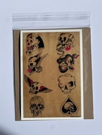Image 3 of Collection of Skulls Flash Sheet, High Quality Print