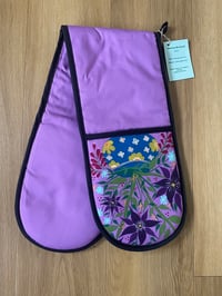 Image 1 of Original art purple oven gloves 