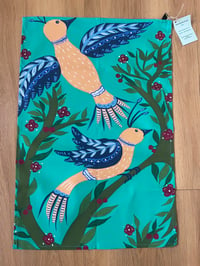 Image 1 of Original art blue bird Tea Towel