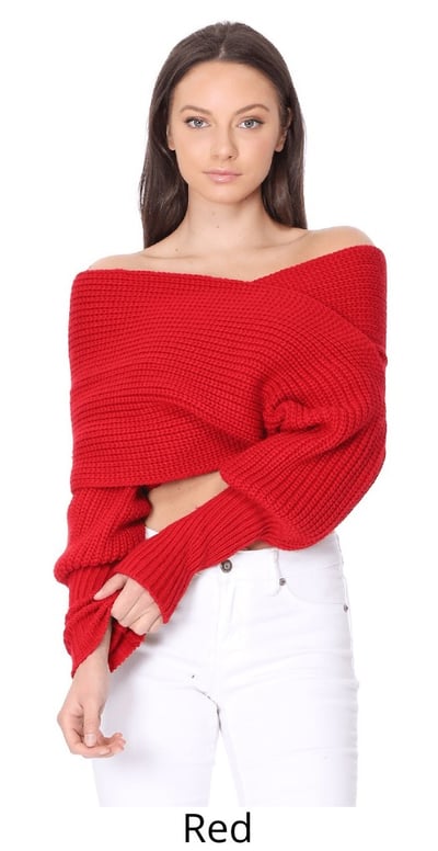 Image of 4PACK  BALERO SHAWL SWEATER-RED (R17-0)