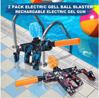 2pcs Gel Blaster Water Gun Electric Burst Gel Water Bomb Gun for Pistol Gun Outdoor Game Beach Summe