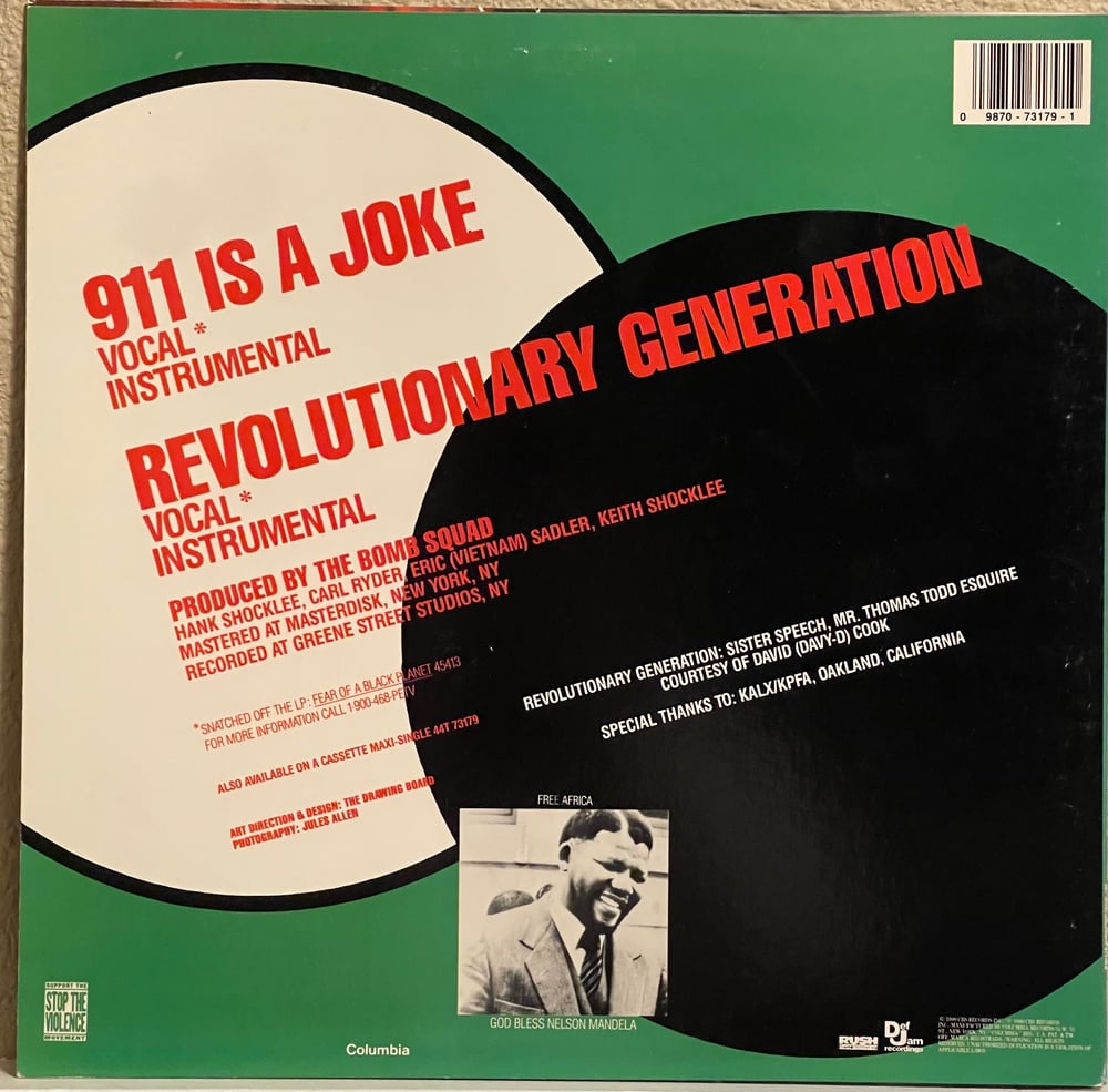 Public Enemy- 911 is a Joke 1990 12”