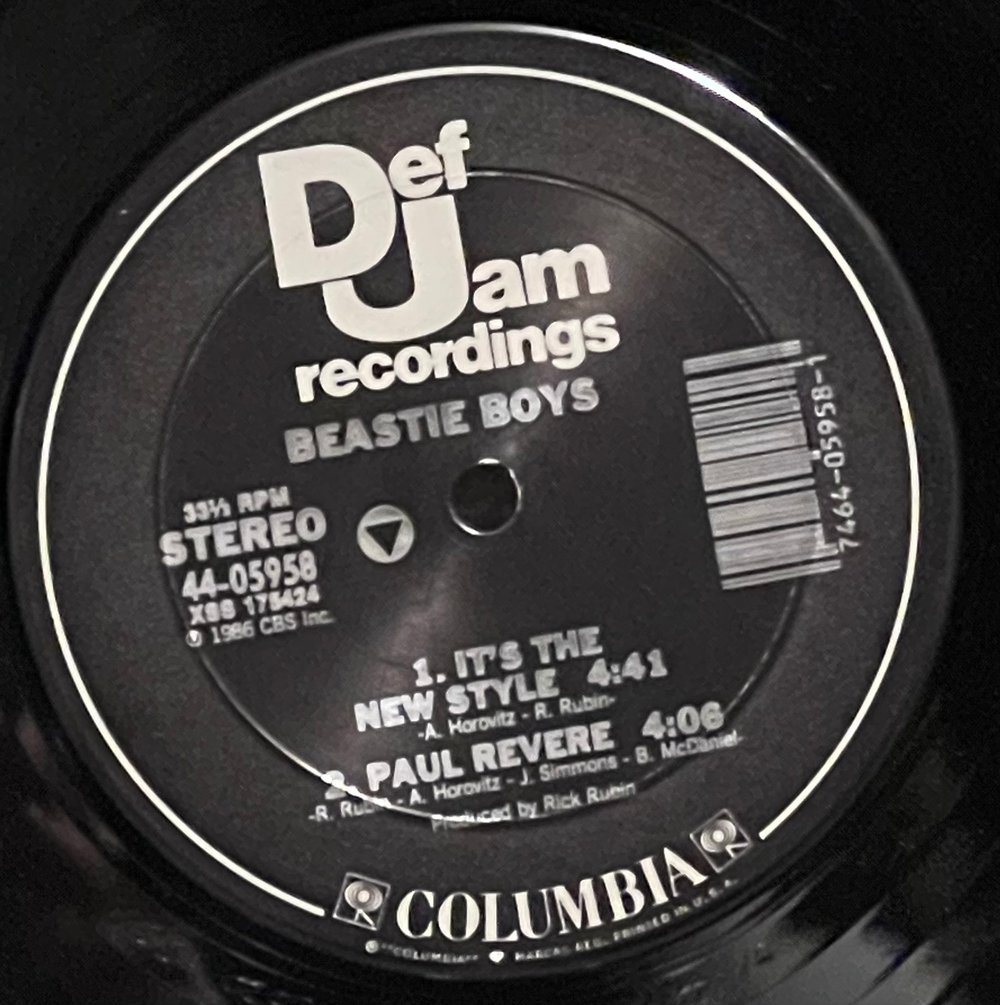 Beastie Boys - It's The New Style / Paul Revere 1986 12β