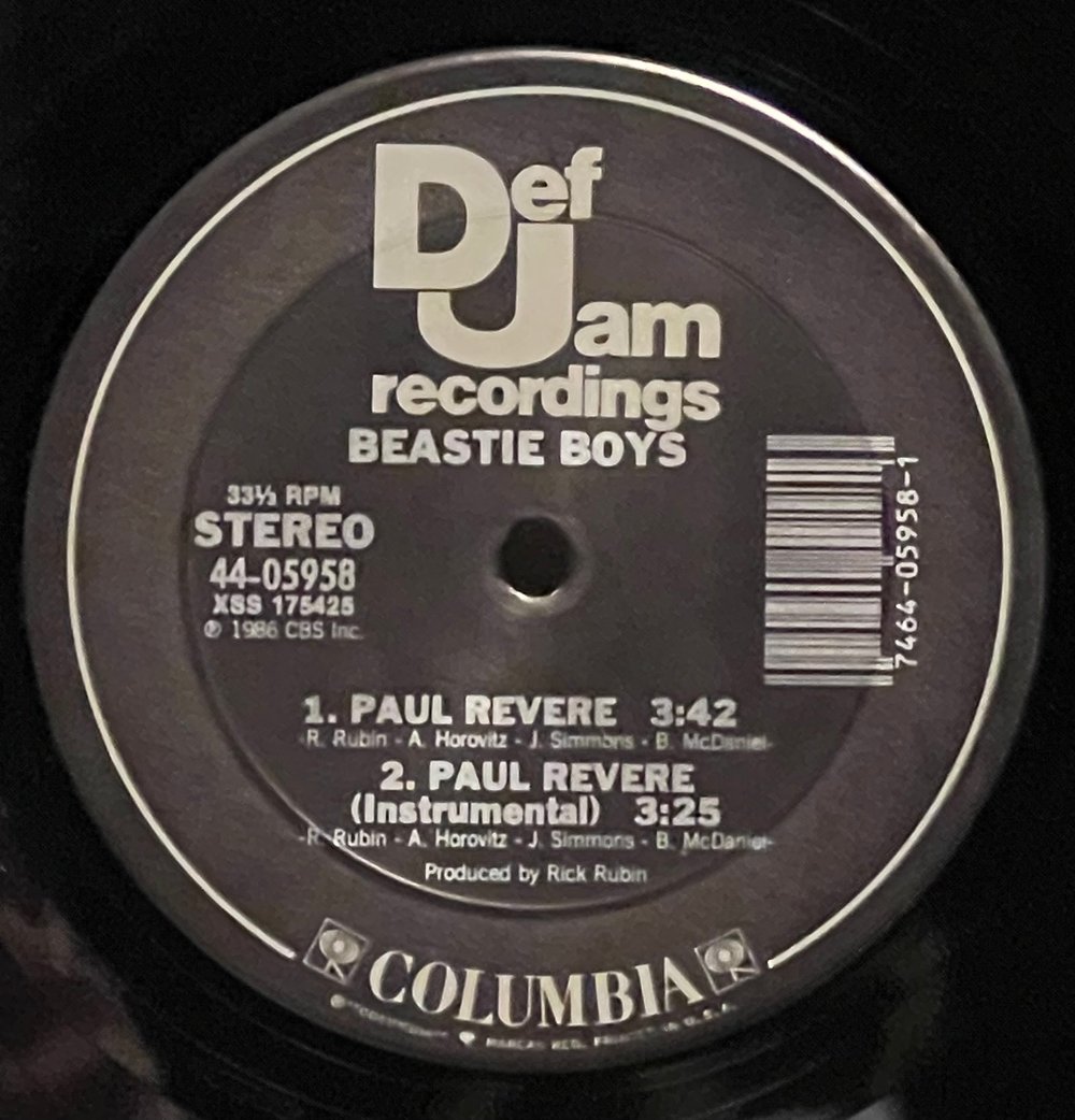 Beastie Boys - It's The New Style / Paul Revere 1986 12β