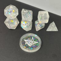 Image 2 of Dancing Lights 8 Piece Handmade Dice Set