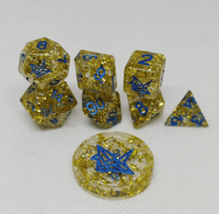 Image 1 of Royal Guard 8 Piece RPG Handmade Dice Set