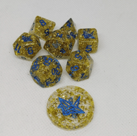 Image 2 of Royal Guard 8 Piece RPG Handmade Dice Set