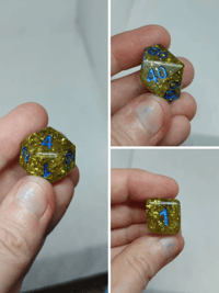 Image 4 of Royal Guard 8 Piece RPG Handmade Dice Set