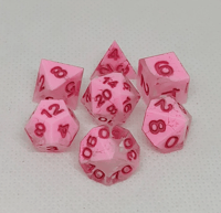 Image 2 of Sakura Storm 10mm Micro 7 Piece Handmade Sharp Dice Set