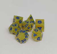 Image 2 of Sunshine One 10mm Micro 7 Piece Handmade Sharp Dice Set