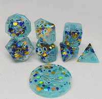 Image 1 of Pebble Beach 8 Piece Handmade Dice Set