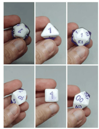 Image 4 of Snowcapped Aurora 8 Piece Handmade Dice Set