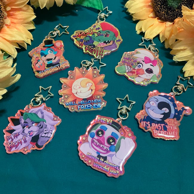 FNAF Security Breach 2.5 Acrylic Charms 