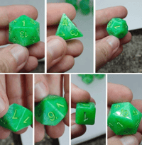 Image 4 of Lime Sorbet 8 Piece Handmade Dice Set