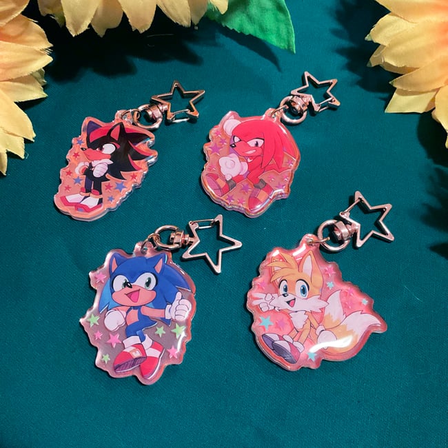 Sonic the hedgehog Keychain Charms