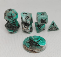 Image 1 of Mint Chocolate Syrup 8 Piece Handmade Dice Set