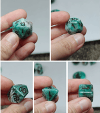 Image 4 of Mint Chocolate Syrup 8 Piece Handmade Dice Set