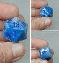 Image 5 of Blueberry Sworls 9 Piece Handmade Dice Set