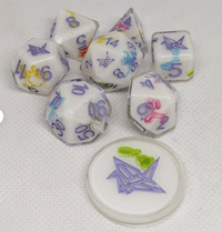 Image 1 of Carnival Balloons 8 Piece Handmade Dice Set