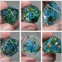 Image 2 of Floral Grove 8 Piece Handmade Dice Set