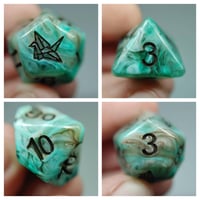 Image 3 of Mint Chocolate Syrup 8 Piece Handmade Dice Set