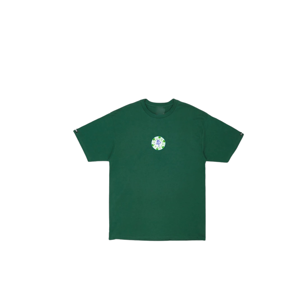 Image of 1st Edition Player's tee in Casino Green (front)