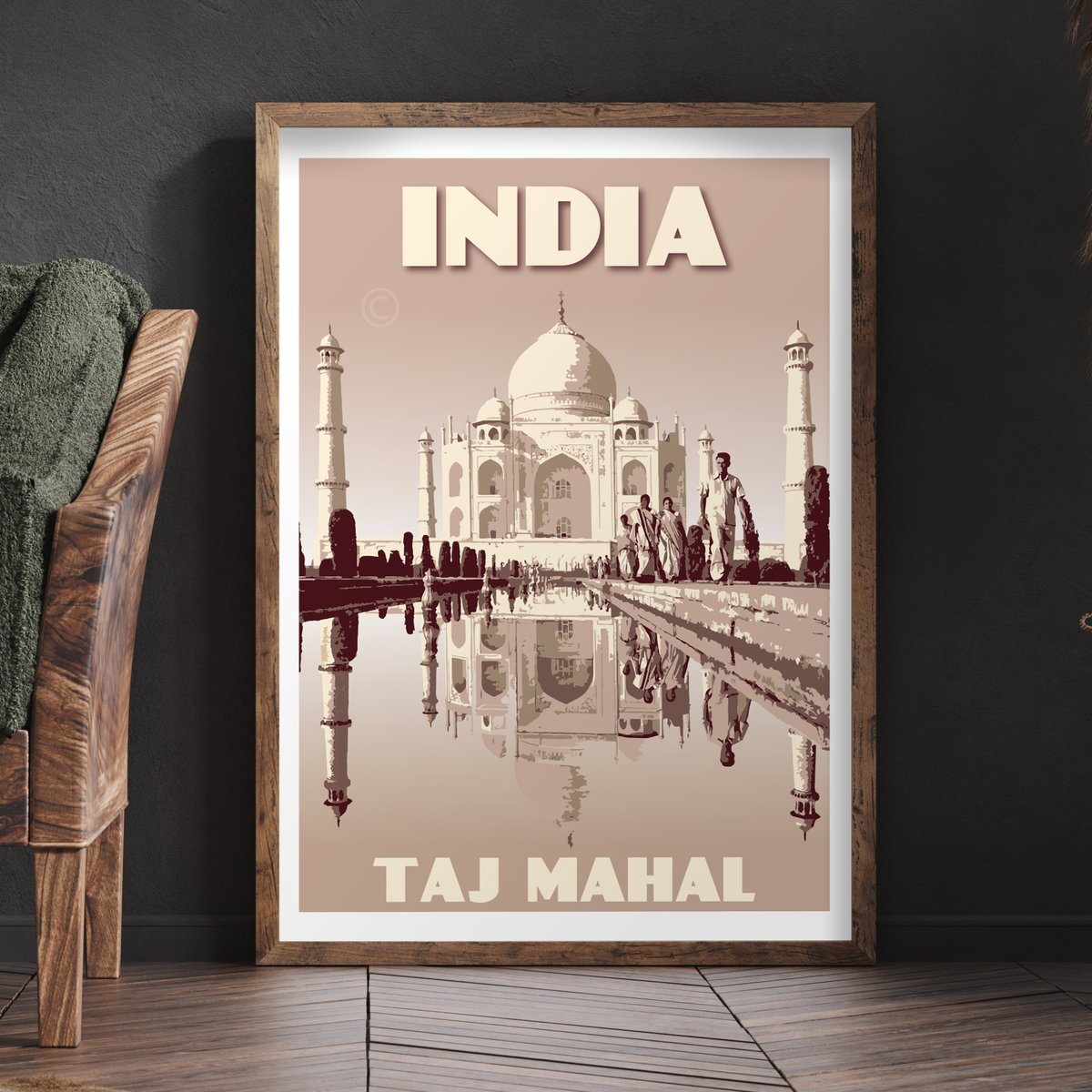 Buy Taj Mahal Blues Folk Art Concert Poster 12x18 Online in India