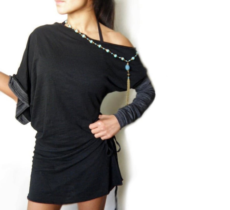 Image of Jmorco Asymmetrical Tunic Shirt Dress