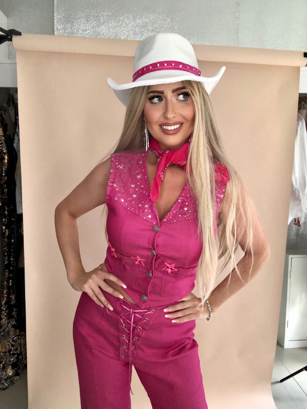 Image of Pink Cowgirl Live Action Movie Cosplay Costume