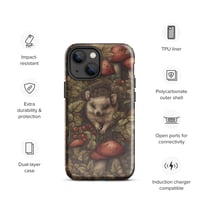 Image 16 of Boho Nature Cottagecore Inspired Hedgehogs Among Mushrooms Tough Case for iPhone®