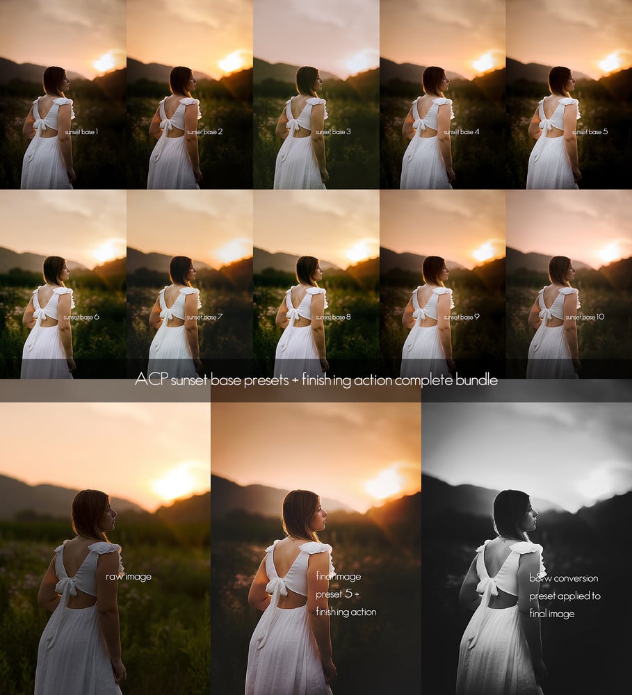 Image of ACP SS Sunset Finishing Action + Base presets bundle